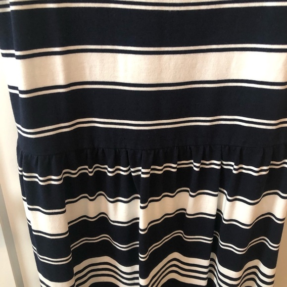 Large J. Crew navy and white striped dress - Picture 2 of 9